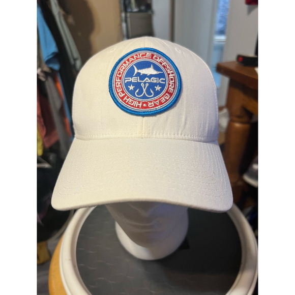 Men's Pelagic Hat L-XL White Baseball Cap - Picture 1 of 6
